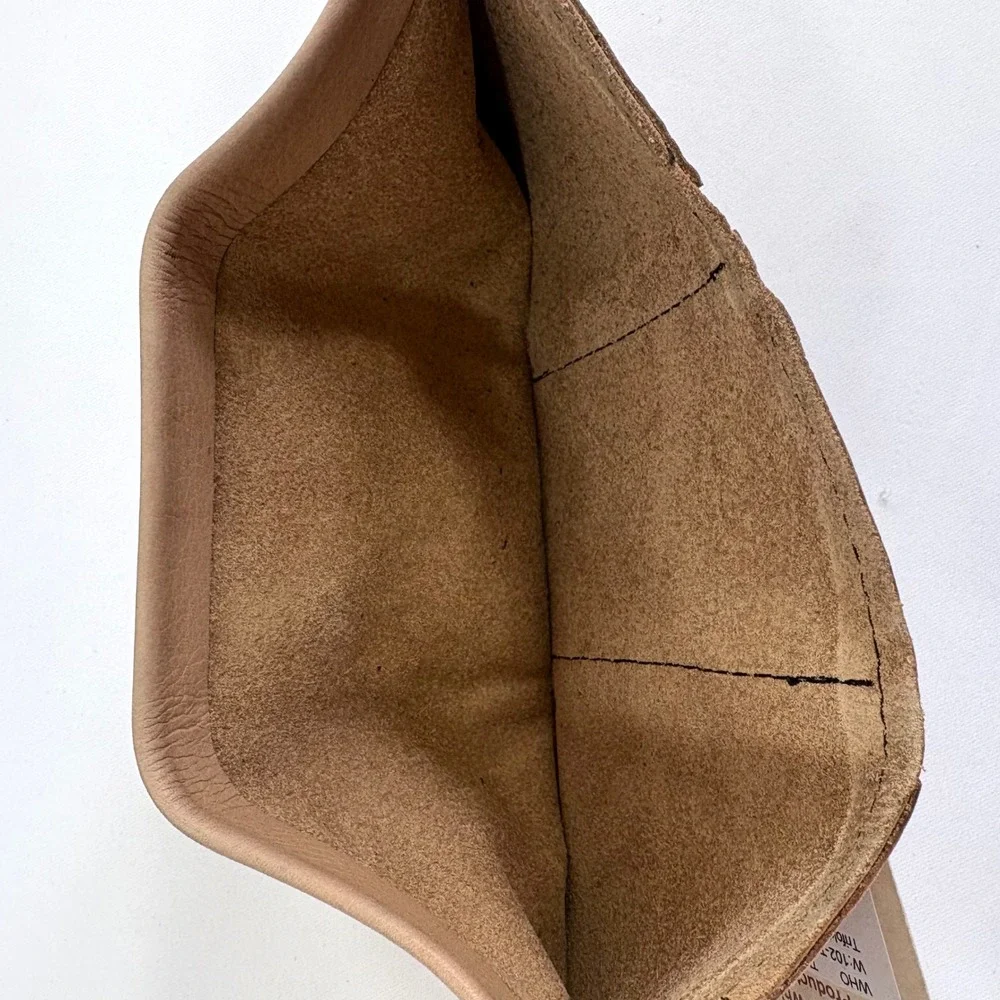 TLS Wallets Trifold Wallet Saddle Tan Buffalo Leather Handcrafted New wih Box‎